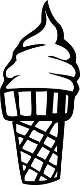 Lezzetli dondurmanın siyah silüeti