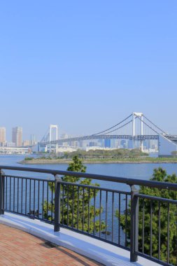 Gökkuşağı Köprüsü, Tokyo 'nun kuzeyinde Shibaura Rıhtımı ile Japonya' nın Minato kentindeki Odaiba rıhtımı arasında bir asma köprü.