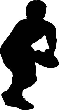 Beyzbol oynayan adam, beyaz arka planda izole edilmiş basit siyah beyaz çizimler.