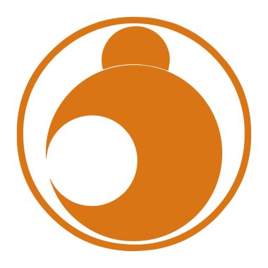 turuncu soyut simge tasarım şablonu beyaz arkaplan üzerinde