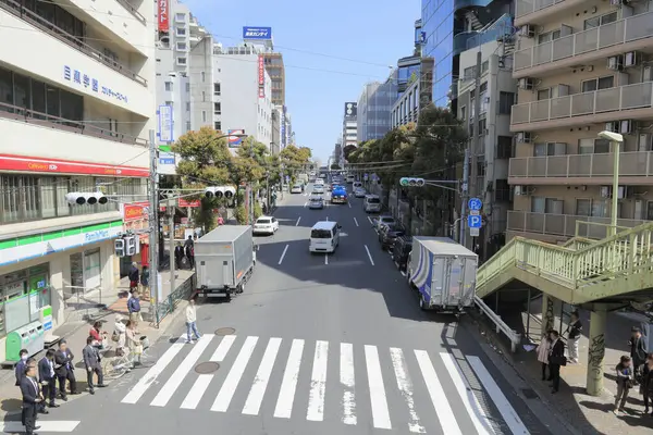 Tokyo Nun Işlek Caddesi Japonya Gündüz Manzaralı — Stok fotoğraf
