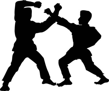 Savaşçıların siyah silüeti