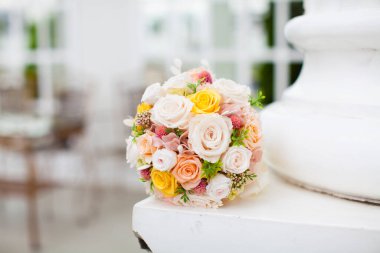 Güzel düğün buket arka plan üzerinde