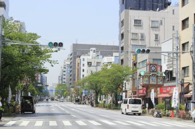 Tokyo, Japonya 'nın sokak manzarası 