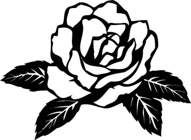 Çiçeksel elementlerle siyah beyaz Japon stili çizimler