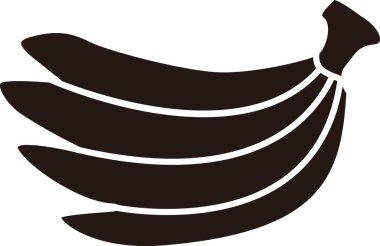 Muzların siluet çizimi