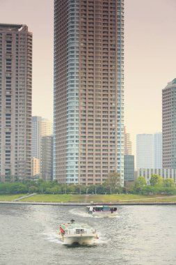 Tokyo şehrinin manzarası, Japonya.