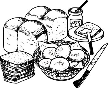 Kahvaltı taslağı, yemek konsepti