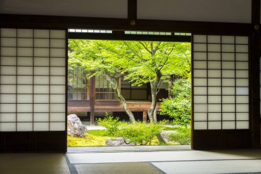 Kyoto Japonya 'daki güzel mimari detaylarının görüntüsü 