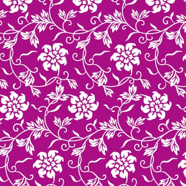 Yapraklı çiçeksiz desen.