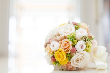 Güzel düğün buket arka plan üzerinde