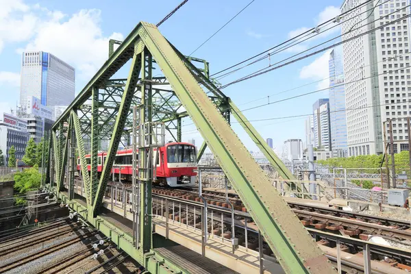 stock image train moving on the railroad