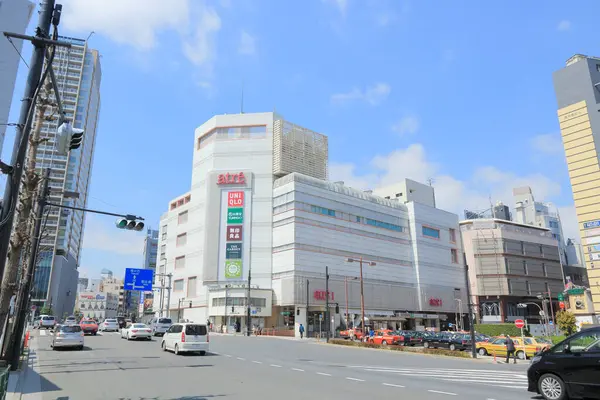 Strada Trafficata Della Città Tokyo Giappone Vista Diurna — Foto Stock