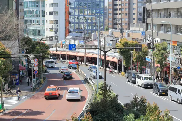Tokyo Nun Işlek Caddesi Japonya Gündüz Manzaralı — Stok fotoğraf