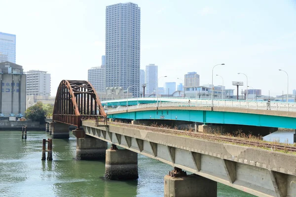 Harumi Köprüsü Tokyo Japonya — Stok fotoğraf