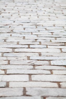 Eski gri tuğla kaldırım arka plan dokusu