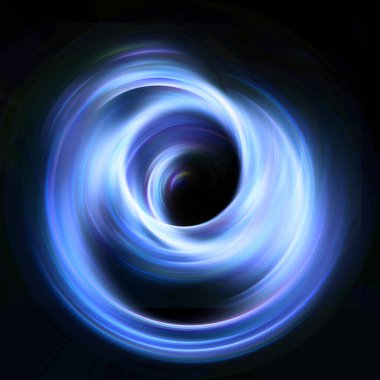 Siyah arkaplanda açık mavi ışınlar