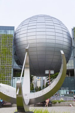 Tolyo şehrinde, Japonya 'da dünya şekilli modern şehir mimarisi 