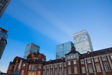  Japonya 'daki modern şehir gökdelenlerinin manzarası