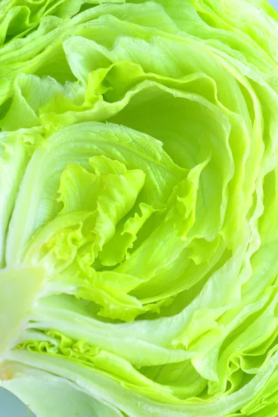 Nahaufnahme Von Grünen Frischen Salatblättern Auf Dem Hintergrund — Stockfoto