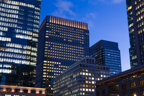  View of modern city skyscrapers in Japan