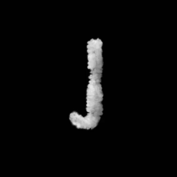 白いアルファベット文字J 黒い背景に — ストック写真
