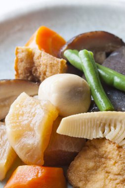 Sebzeli shiitake mantarı.