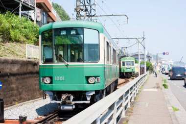 Kanagawa, Japonya - Kamakura Kokomae İstasyonu Kanagawa, Japonya.