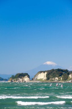 Mt. Fuji ve Enoshima, Japonya 'nın en ikonik manzaraları.