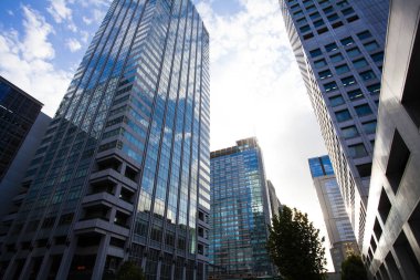 gökdelenler ve mavi gökyüzü