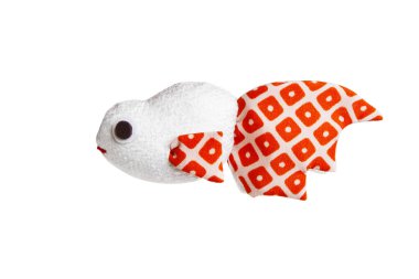 Şirin el yapımı oyuncak balıklar, Asya stilize zanaatı.