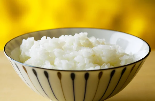 Frisch Gekochter Weißer Reis Einer Schüssel — Stockfoto