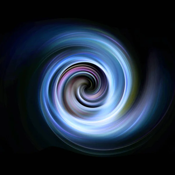 Siyah Arkaplanda Soyut Renkli Spiral — Stok fotoğraf