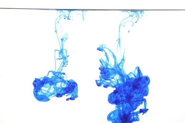Abstrato Azul Salpicos Fundo Branco — Fotografia de Stock