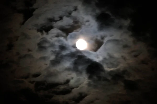 Beautiful View Moon Night Sky — Stock Photo, Image