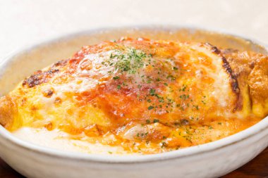 Lezzetli yemek tabağı yakından görüntüsü