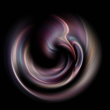 Siyah Renk Üzerine Bir Dijital Fraktal Resmi