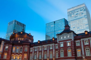  Japonya 'daki modern şehir gökdelenlerinin manzarası
