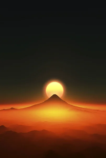 富士山の夜明け — ストック写真