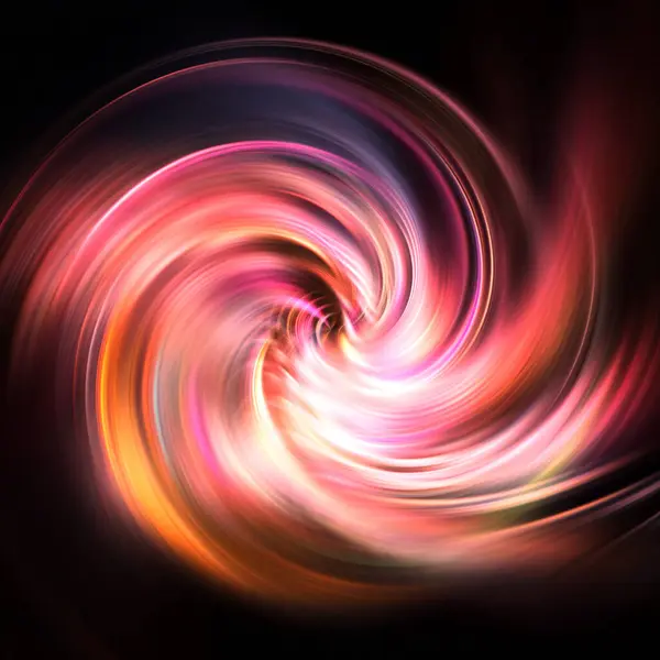 Siyah Arkaplanda Soyut Renkli Spiral — Stok fotoğraf