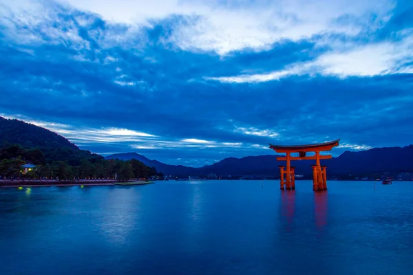 Itsukushima Przybytek Torii Brama Miyajima Hiroshima — Zdjęcie stockowe