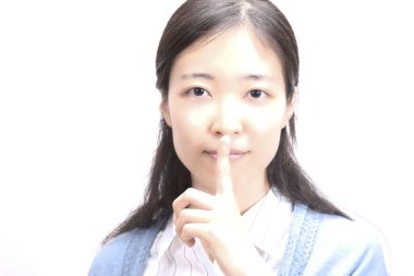 Sessiz hareketli Asyalı kadın.