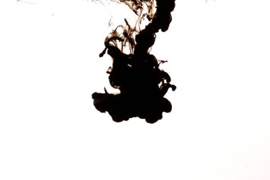 Suya siyah boya sıçrayan soyut arkaplan          