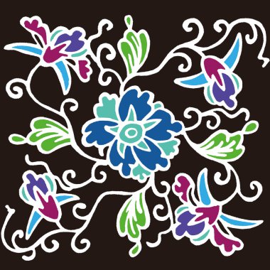 Soyut çiçek deseni, çiçek süslemeli dekoratif arkaplan 