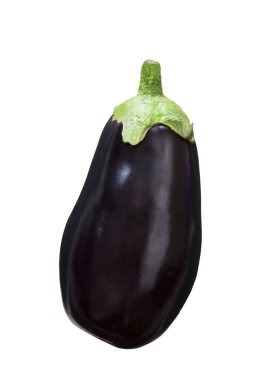 Beyaz arkaplanda patlıcan