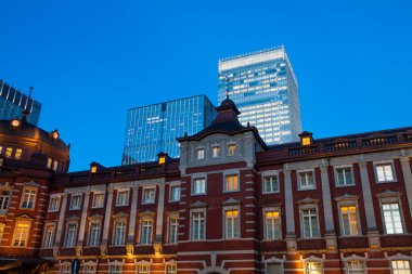  Japonya 'daki modern şehir gökdelenlerinin manzarası