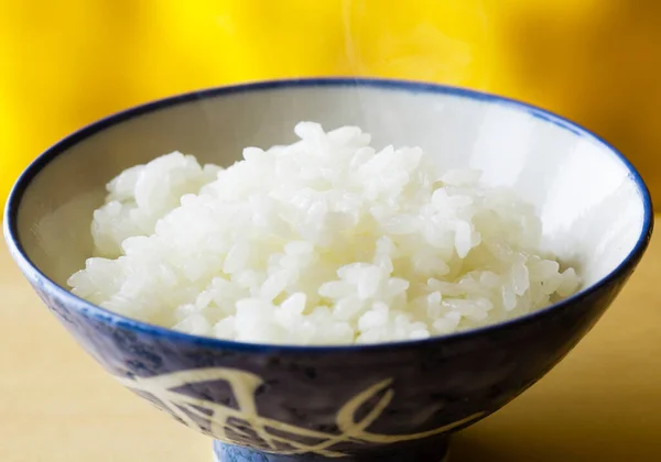 Freshly Cooked White Rice Bowl Stock Photo