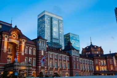  Japonya 'daki modern şehir gökdelenlerinin manzarası