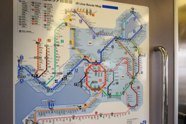 Tokyo metro istasyonu haritası, kapatın.