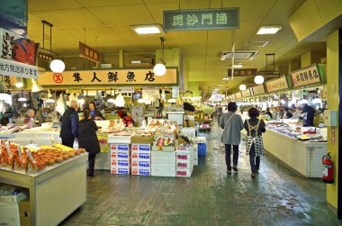 Hakodate Jiyu Itiba Pazarı, Hakodate, Japonya.